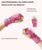 Gel Padded Inner Gloves Hook & Loop Wrist Strap For Knuckle Protection