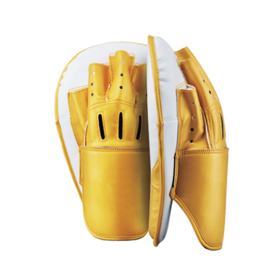 Small wolon leather flat focus mitts